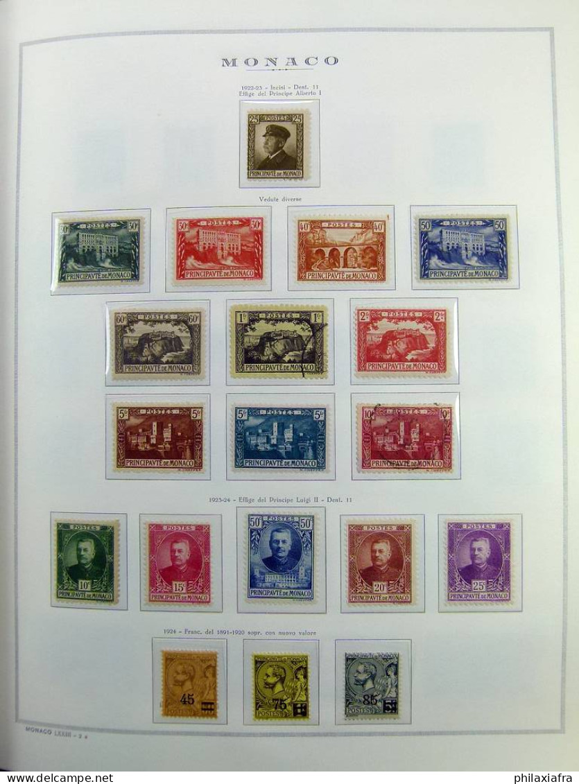 Collection Monaco, Album, 1885-1985, Timbres Neufs*/** Oblitéré, 2 Certificat - Collections, Lots & Series