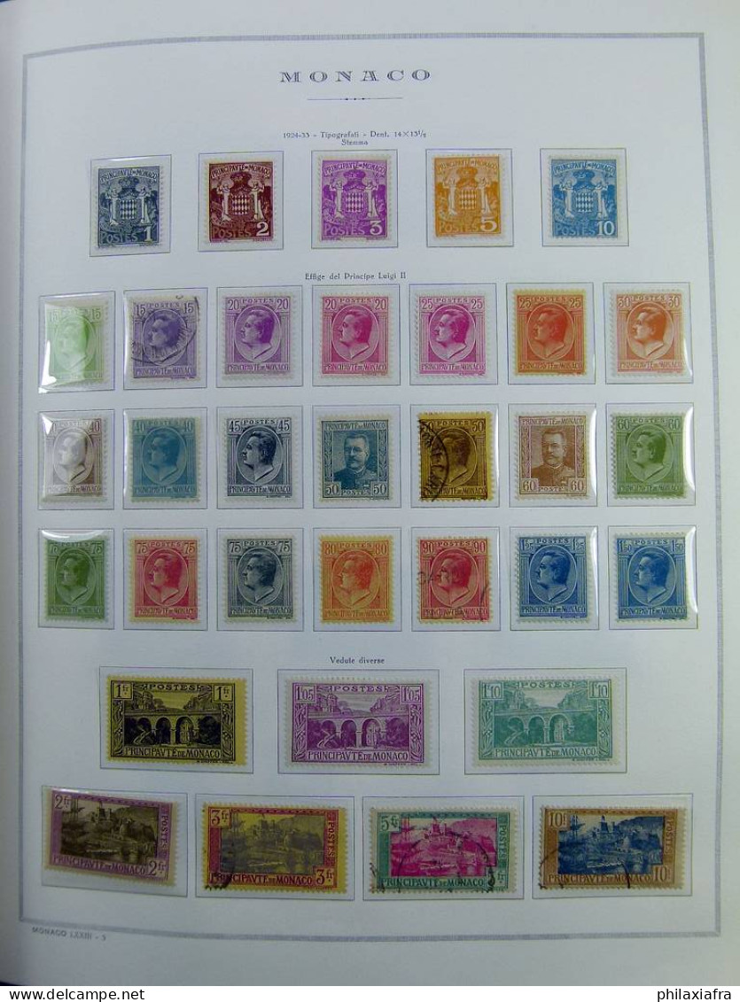 Collection Monaco, Album, 1885-1985, Timbres Neufs*/** Oblitéré, 2 Certificat - Collections, Lots & Series