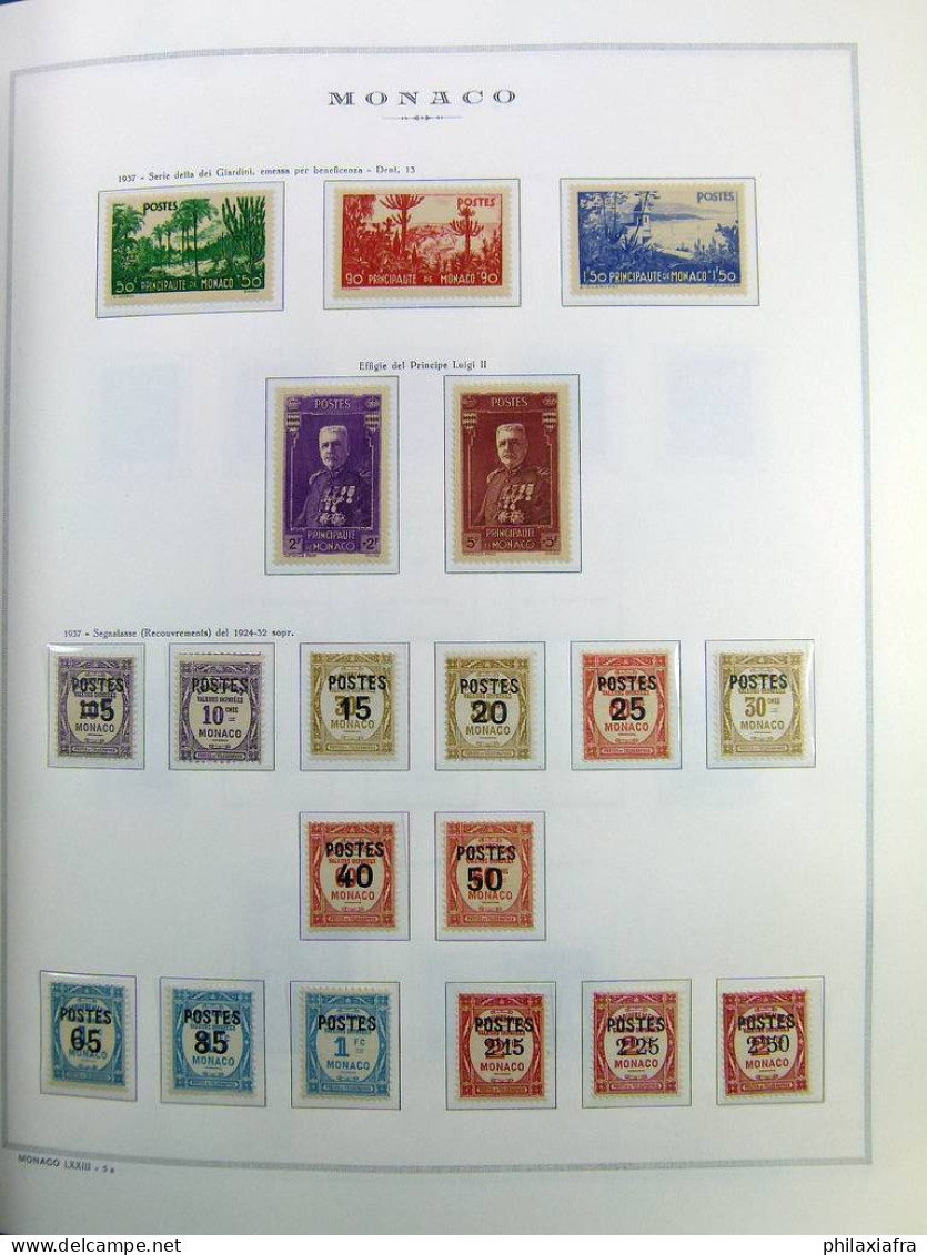 Collection Monaco, album, 1885-1985, timbres neufs*/** oblitéré, 2 certificat