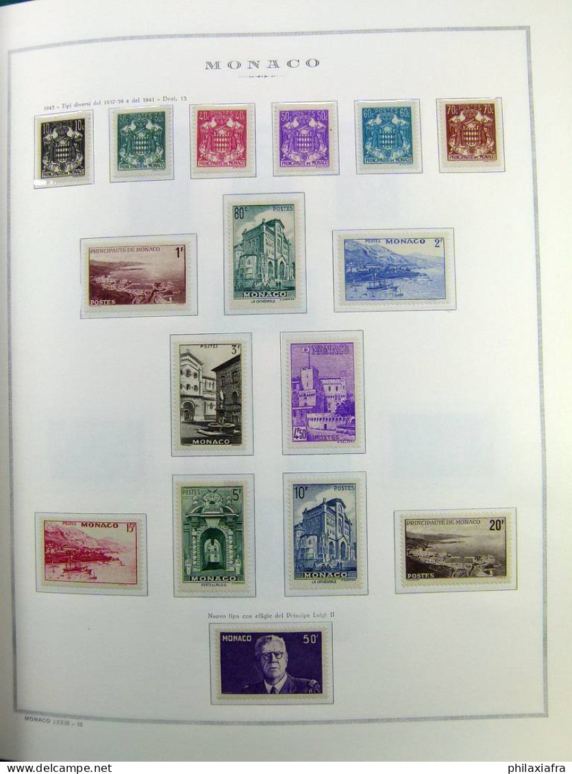 Collection Monaco, album, 1885-1985, timbres neufs*/** oblitéré, 2 certificat