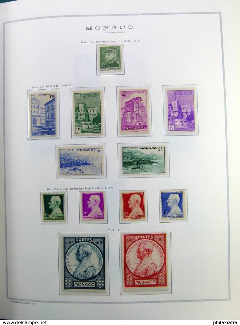 Collection Monaco, album, 1885-1985, timbres neufs*/** oblitéré, 2 certificat