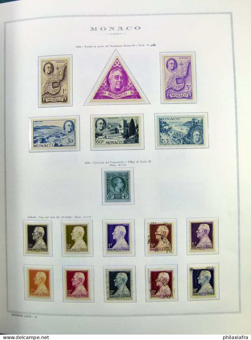 Collection Monaco, album, 1885-1985, timbres neufs*/** oblitéré, 2 certificat