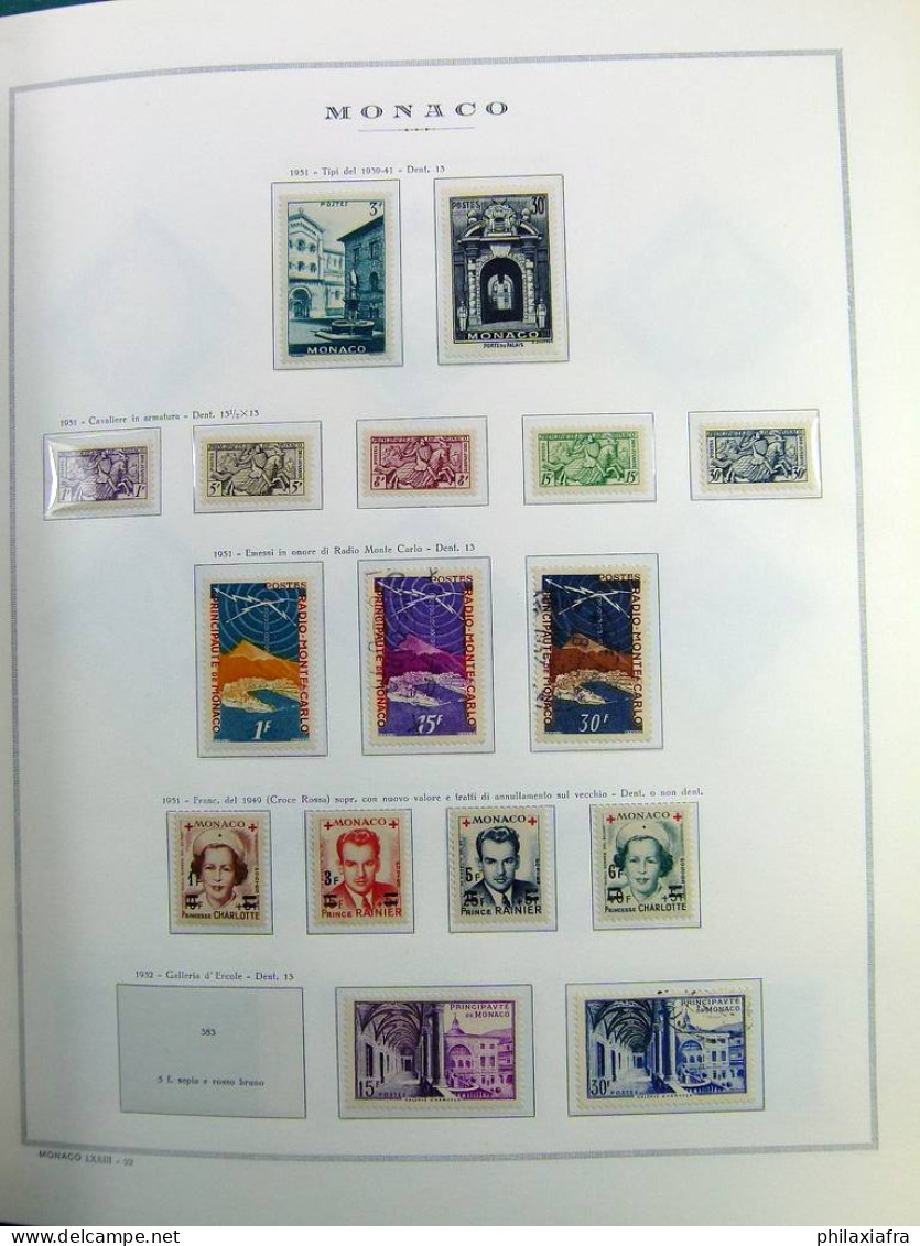 Collection Monaco, album, 1885-1985, timbres neufs*/** oblitéré, 2 certificat