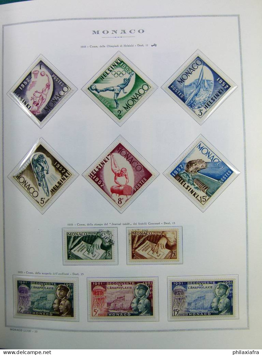 Collection Monaco, album, 1885-1985, timbres neufs*/** oblitéré, 2 certificat