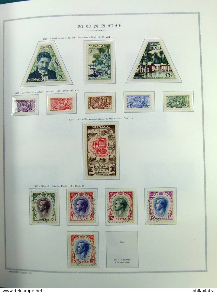 Collection Monaco, album, 1885-1985, timbres neufs*/** oblitéré, 2 certificat