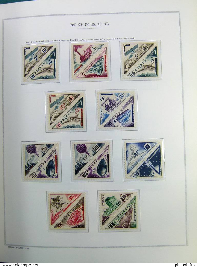 Collection Monaco, album, 1885-1985, timbres neufs*/** oblitéré, 2 certificat