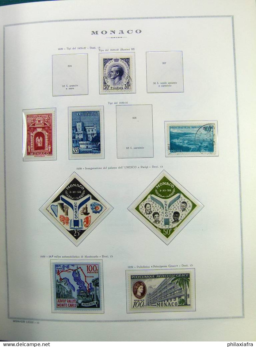 Collection Monaco, album, 1885-1985, timbres neufs*/** oblitéré, 2 certificat