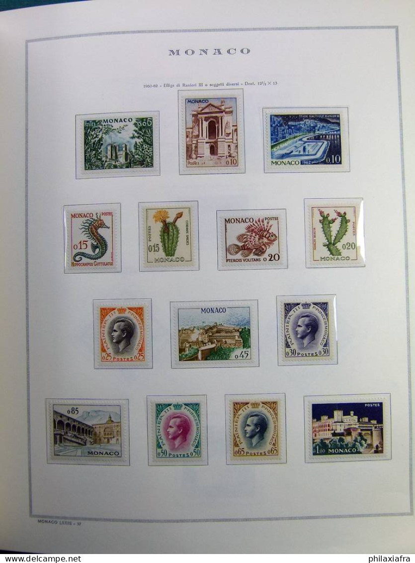 Collection Monaco, album, 1885-1985, timbres neufs*/** oblitéré, 2 certificat