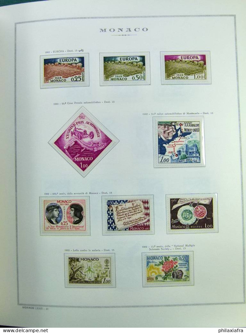 Collection Monaco, album, 1885-1985, timbres neufs*/** oblitéré, 2 certificat