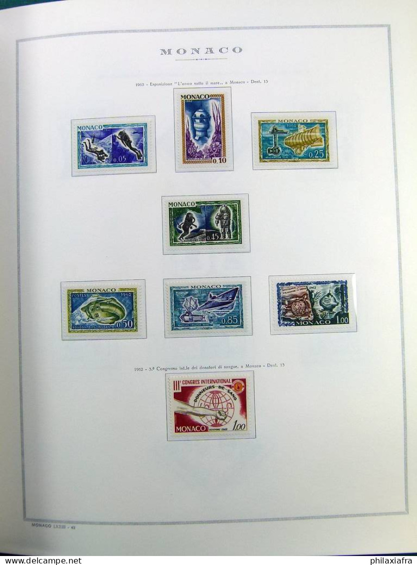 Collection Monaco, album, 1885-1985, timbres neufs*/** oblitéré, 2 certificat