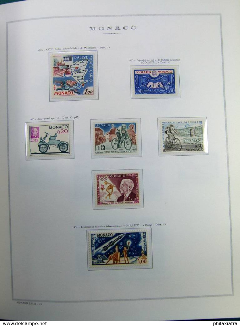 Collection Monaco, album, 1885-1985, timbres neufs*/** oblitéré, 2 certificat