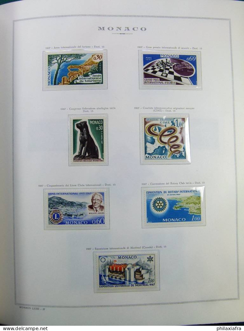 Collection Monaco, album, 1885-1985, timbres neufs*/** oblitéré, 2 certificat