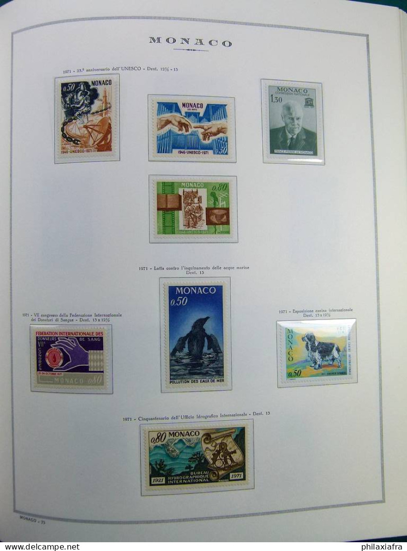 Collection Monaco, album, 1885-1985, timbres neufs*/** oblitéré, 2 certificat