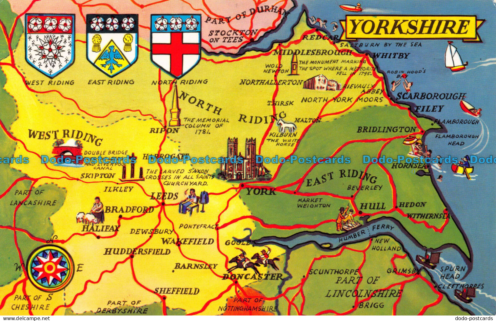R070777 Yorkshire. A Map - World