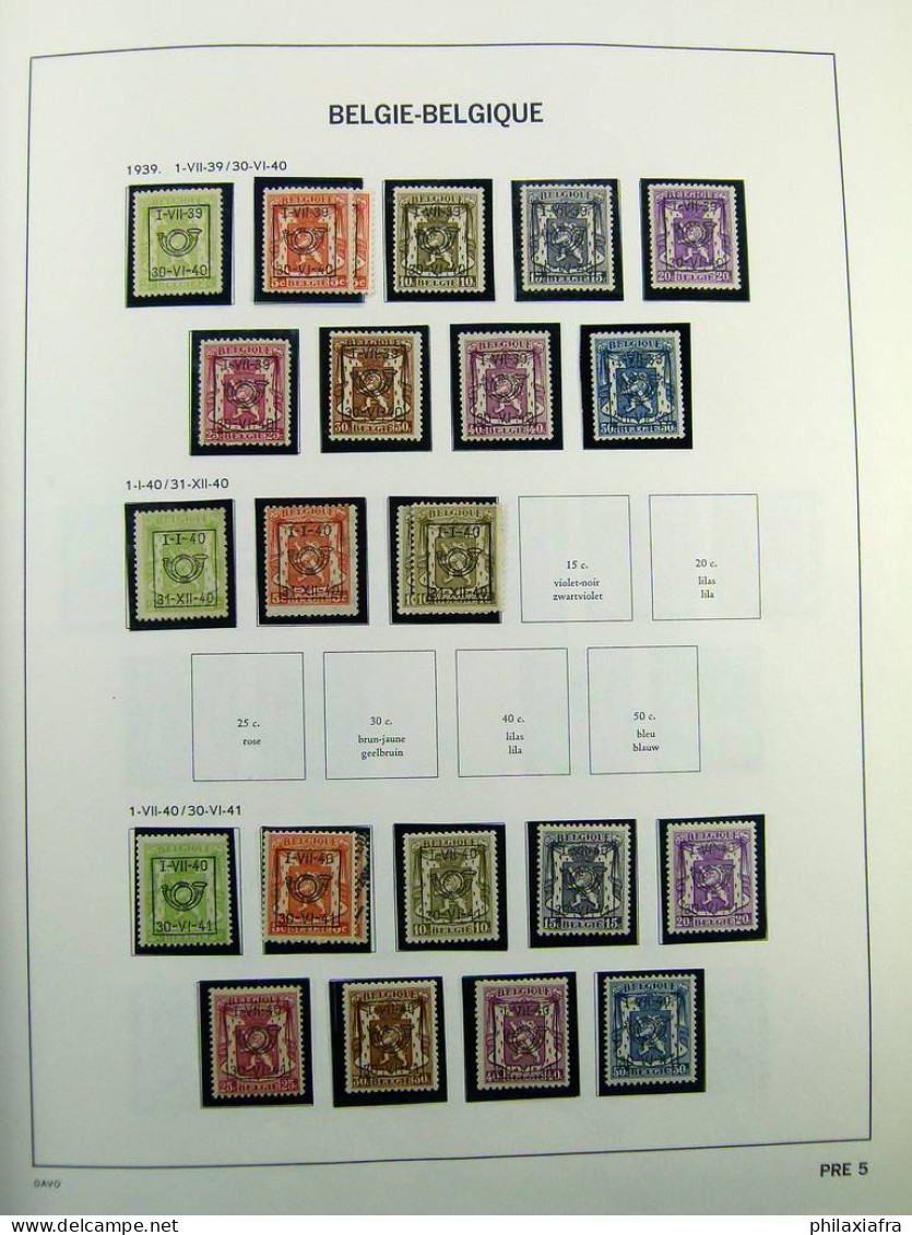 Collection Belgique album timbres neufs */** et oblitérés uniquement services CV