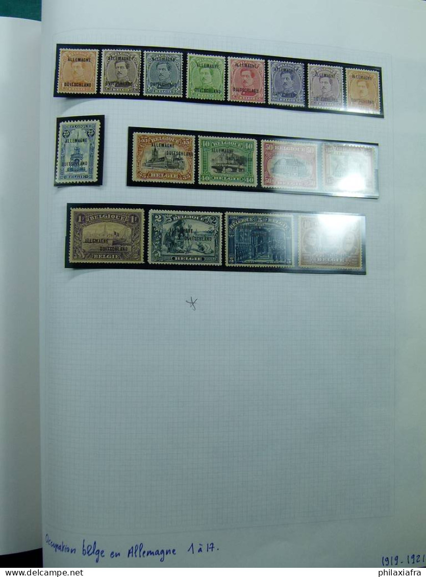 Collection Belgique album timbres neufs */** et oblitérés uniquement services CV