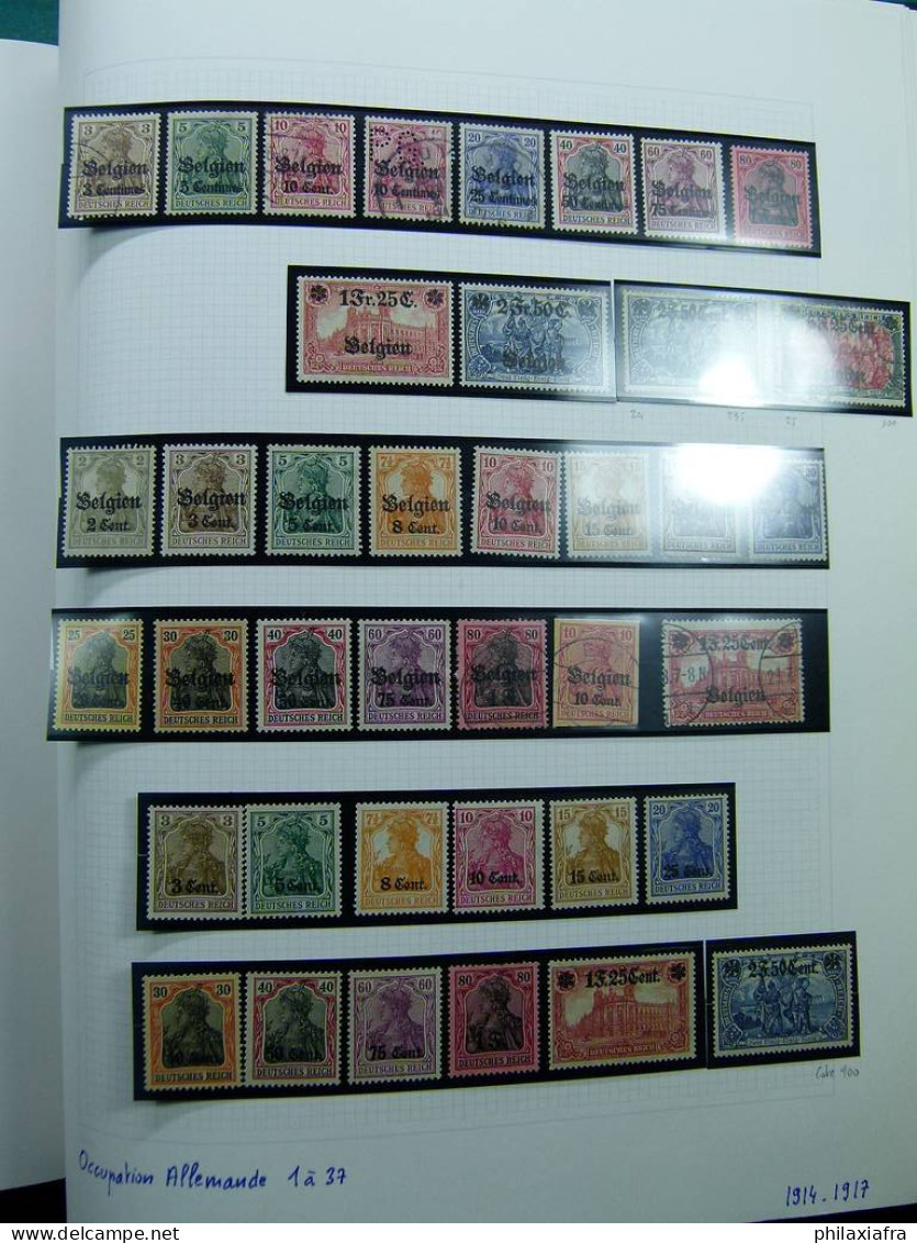 Collection Belgique album timbres neufs */** et oblitérés uniquement services CV