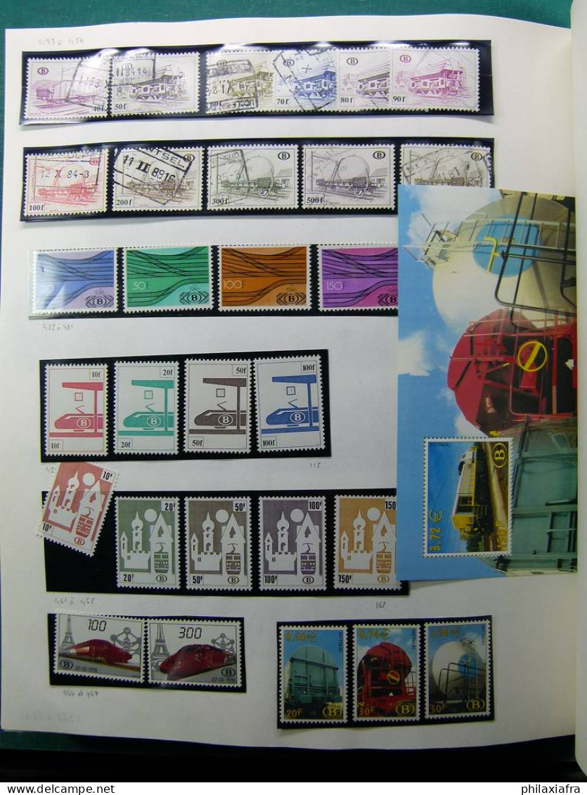 Collection Belgique album timbres neufs */** et oblitérés uniquement services CV