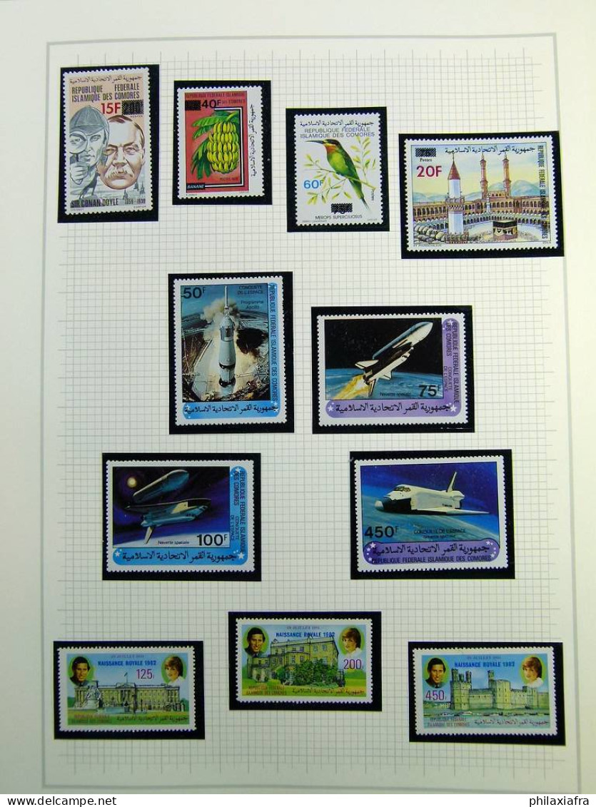 Collection des Comores, de 1950 à 1994, avec timbres neufs ** album