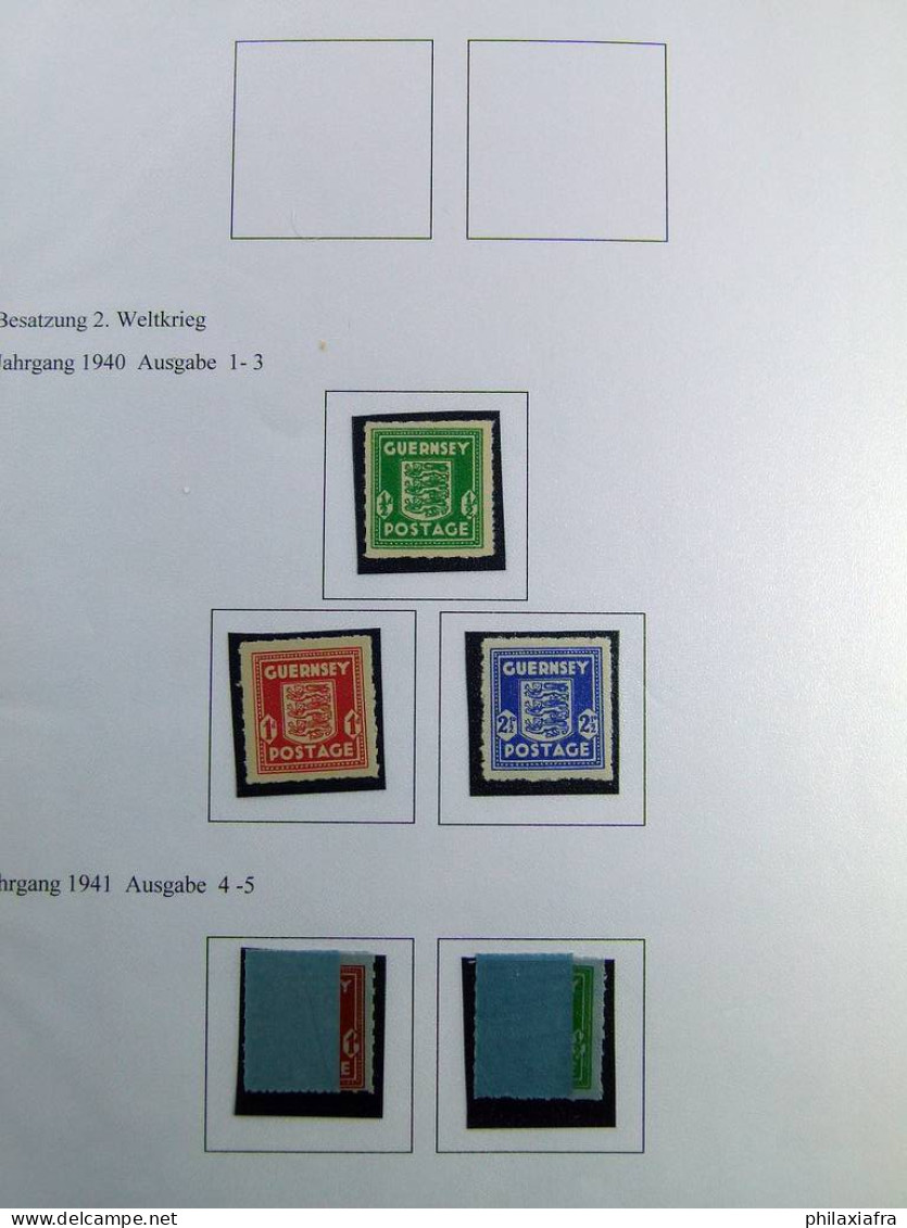 Collection Guernesey, Album, De 1940 à 2001, Avec Timbres Neufs Et Oblitérés - Guernesey