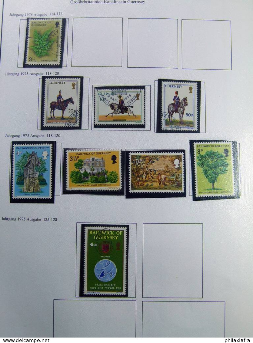 Collection Guernesey, album, de 1940 à 2001, avec timbres neufs et oblitérés