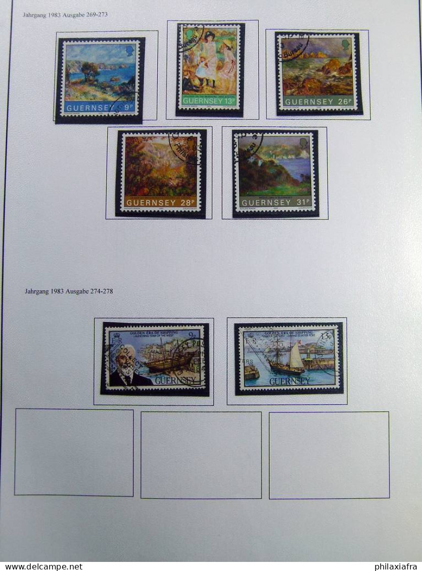 Collection Guernesey, album, de 1940 à 2001, avec timbres neufs et oblitérés