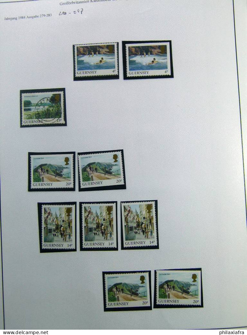 Collection Guernesey, album, de 1940 à 2001, avec timbres neufs et oblitérés