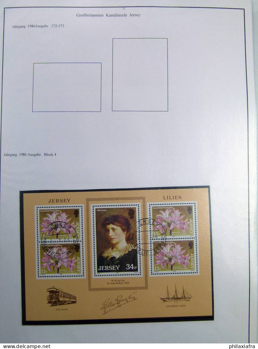 Collection Jersey, sur album, de 1941 à 2001, avec timbres neufs et oblitérés