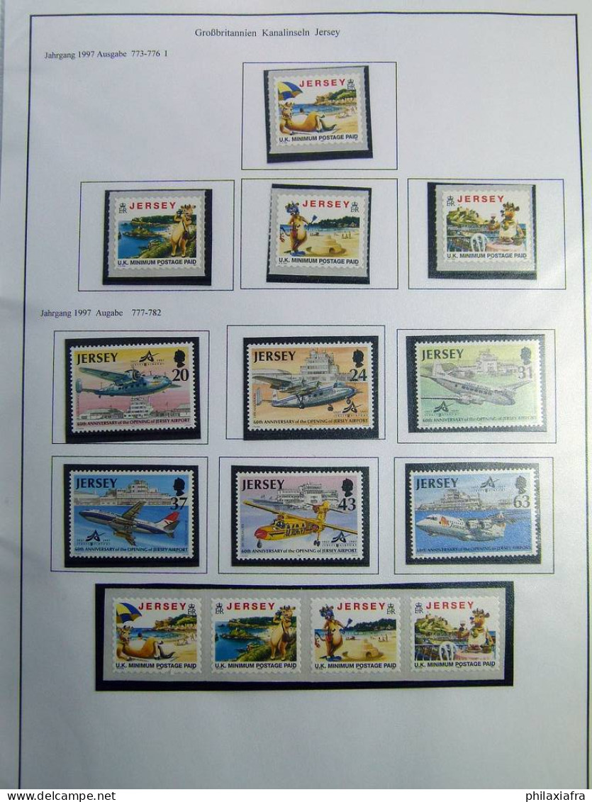 Collection Jersey, sur album, de 1941 à 2001, avec timbres neufs et oblitérés