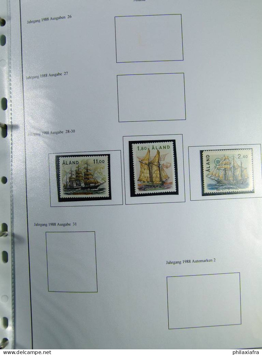 Collection Aland, sur album, de 1984 à 2011, timbres neufs ** avec carnets