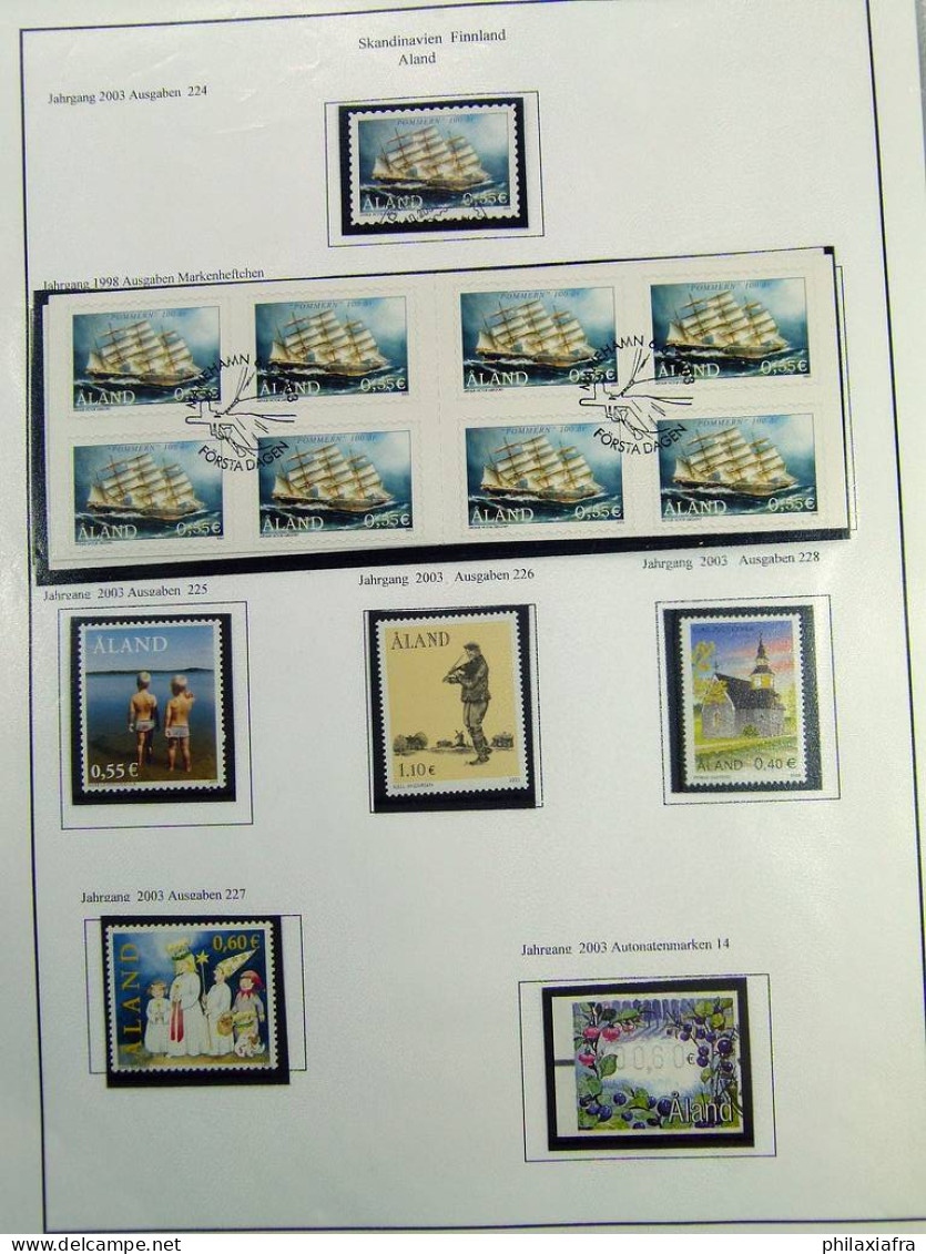 Collection Aland, sur album, de 1984 à 2011, timbres neufs ** avec carnets