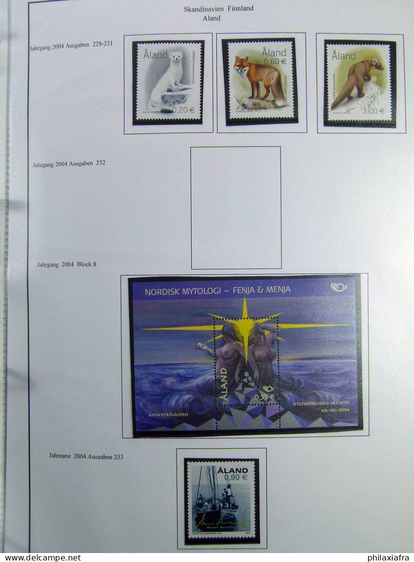 Collection Aland, sur album, de 1984 à 2011, timbres neufs ** avec carnets