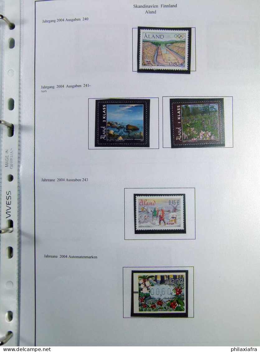 Collection Aland, sur album, de 1984 à 2011, timbres neufs ** avec carnets