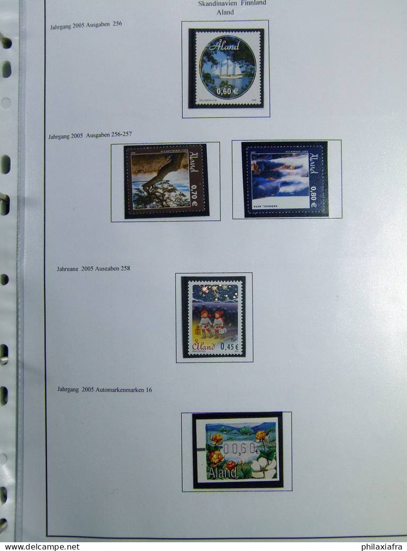 Collection Aland, sur album, de 1984 à 2011, timbres neufs ** avec carnets