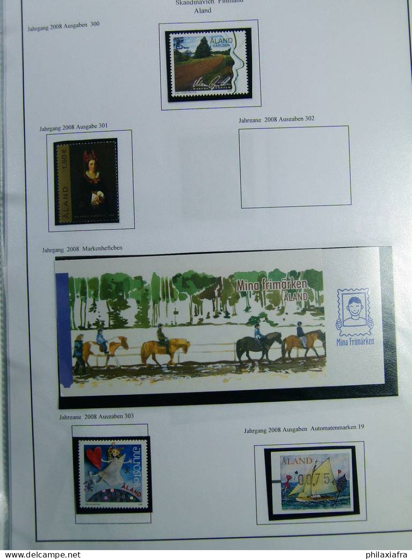 Collection Aland, sur album, de 1984 à 2011, timbres neufs ** avec carnets