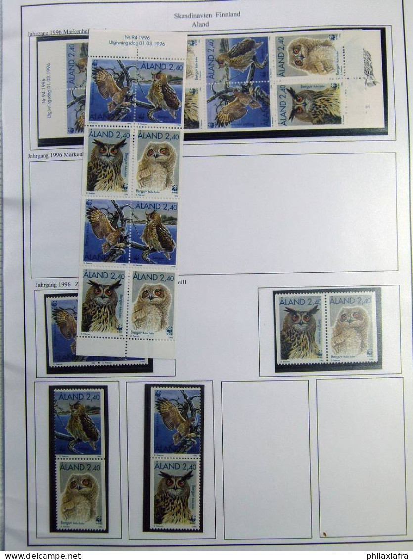 Collection Aland, sur album, de 1984 à 2011, timbres neufs ** avec carnets