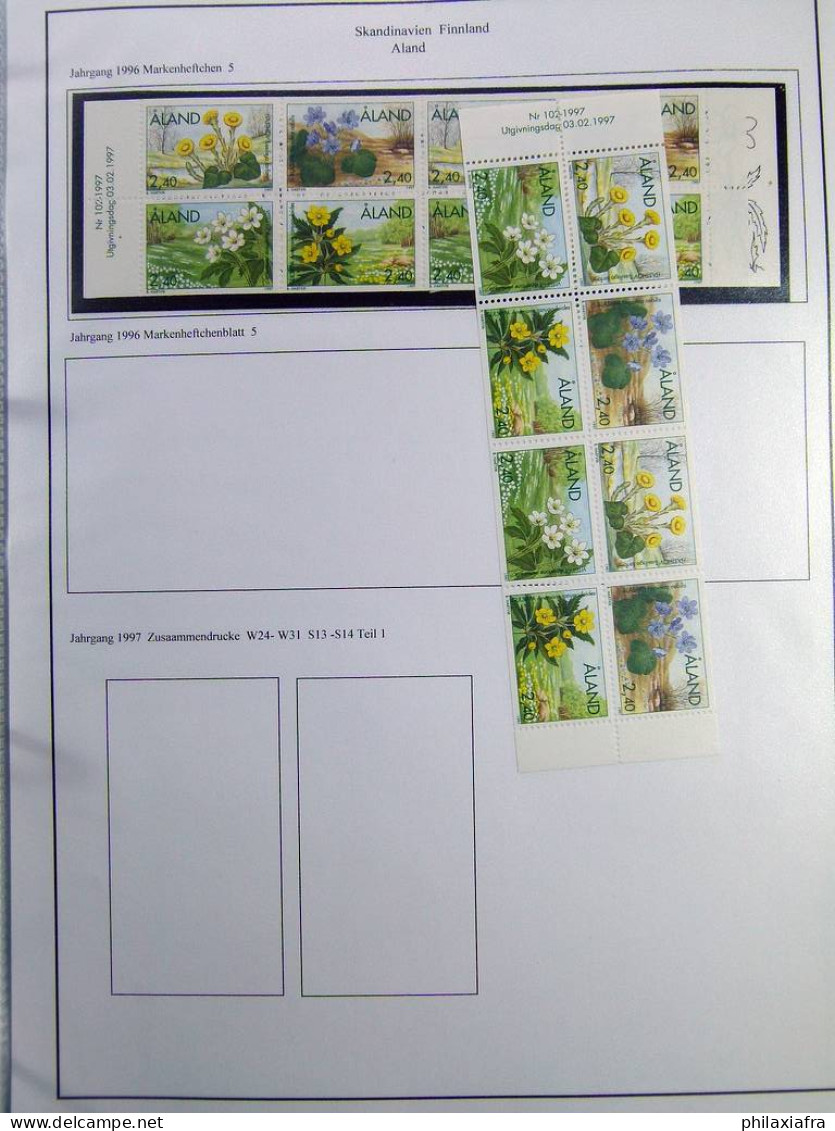 Collection Aland, sur album, de 1984 à 2011, timbres neufs ** avec carnets