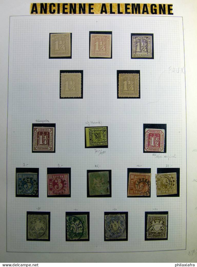 Collection Allemagne Reich Album, Timbres Neufs */** Et Oblitérés, États Anciens - Collections