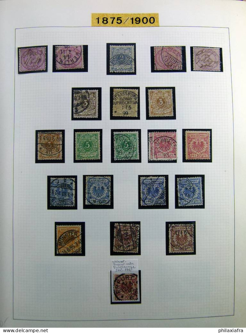 Collection Allemagne Reich album, timbres neufs */** et oblitérés, États anciens