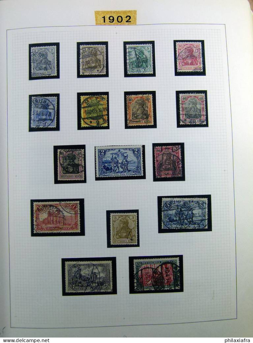 Collection Allemagne Reich album, timbres neufs */** et oblitérés, États anciens