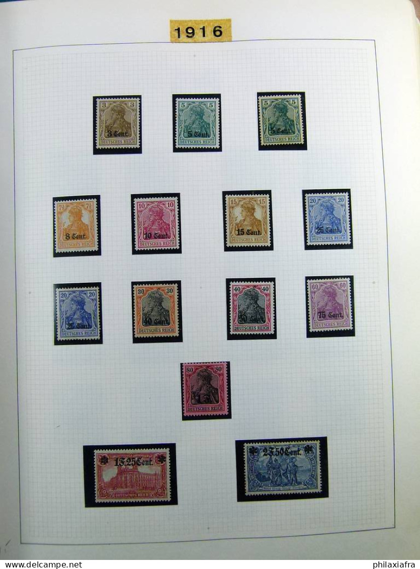 Collection Allemagne Reich album, timbres neufs */** et oblitérés, États anciens