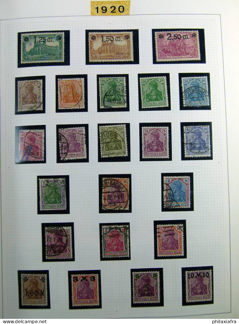 Collection Allemagne Reich album, timbres neufs */** et oblitérés, États anciens