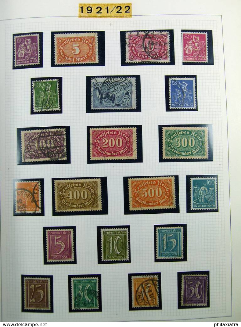 Collection Allemagne Reich album, timbres neufs */** et oblitérés, États anciens