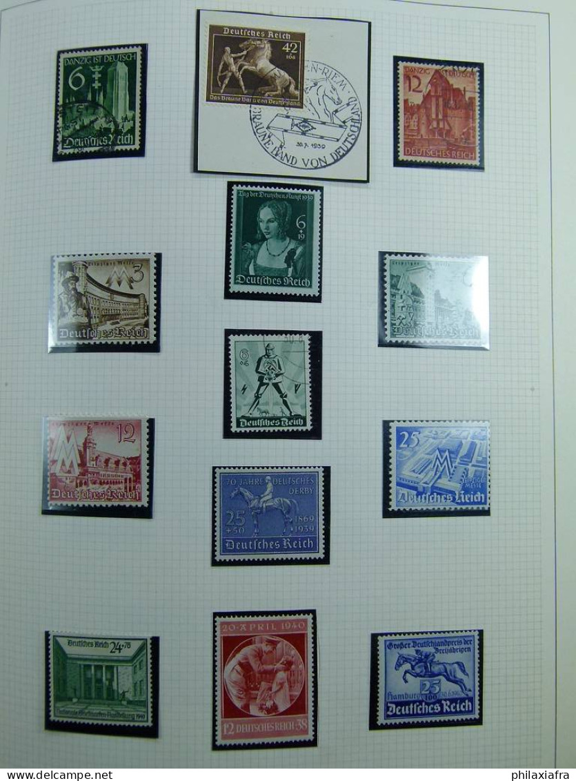 Collection Allemagne Reich album, timbres neufs */** et oblitérés, États anciens