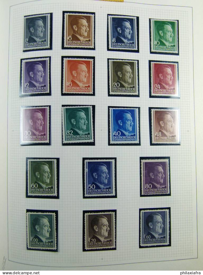 Collection Allemagne Reich album, timbres neufs */** et oblitérés, États anciens