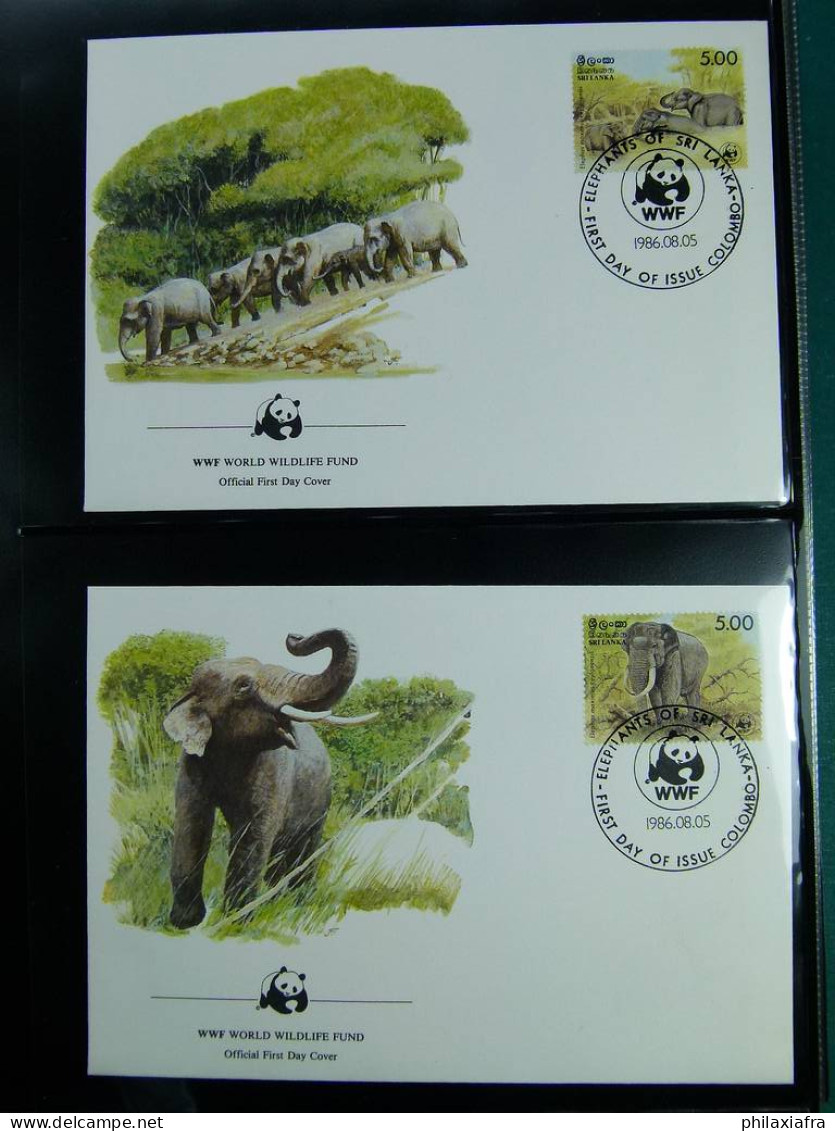Collection théme WWF timbres neufs** enveloppes Maldives Sri Lanka Brési