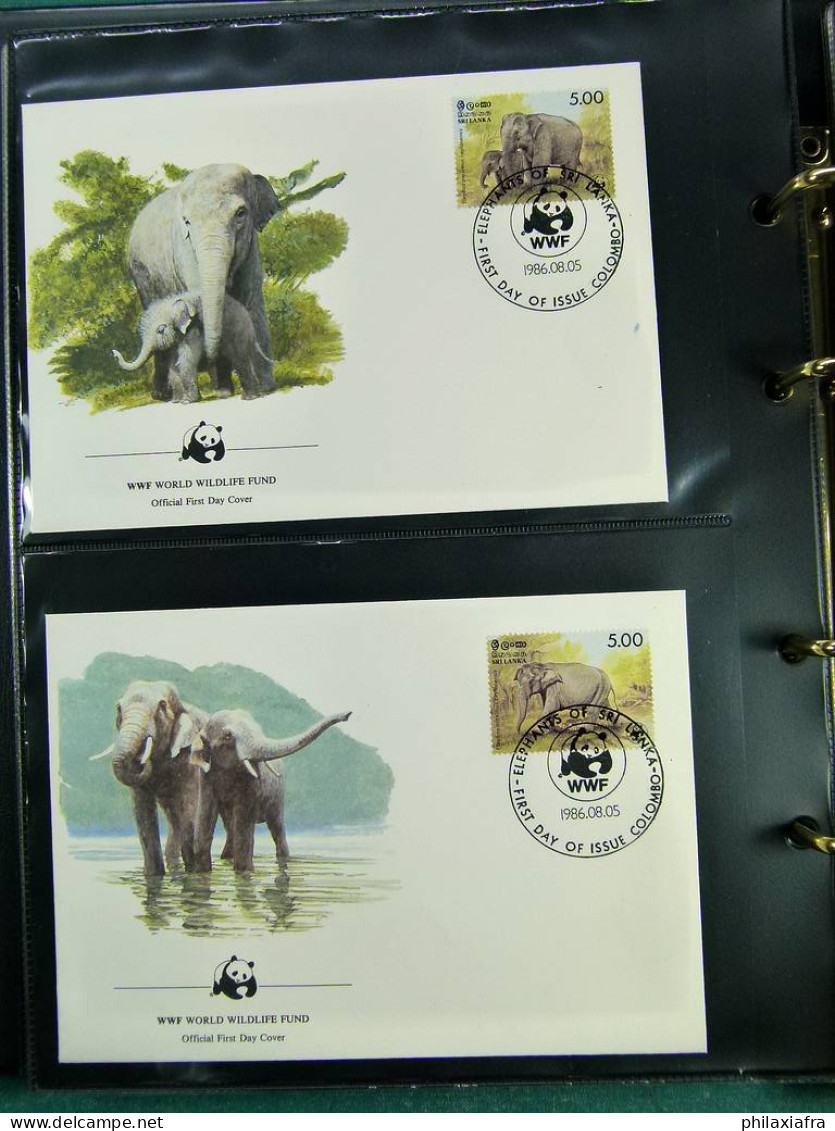 Collection théme WWF timbres neufs** enveloppes Maldives Sri Lanka Brési