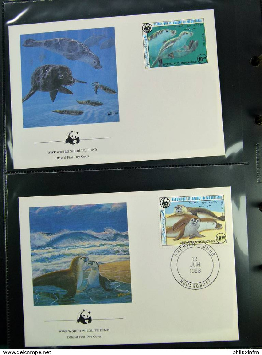 Collection théme WWF timbres neufs** enveloppes Maldives Sri Lanka Brési