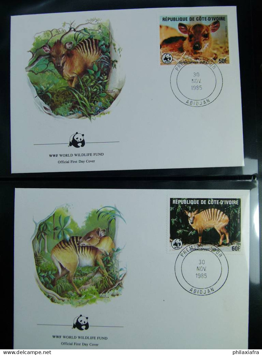 Collection théme WWF timbres neufs** enveloppes Maldives Sri Lanka Brési