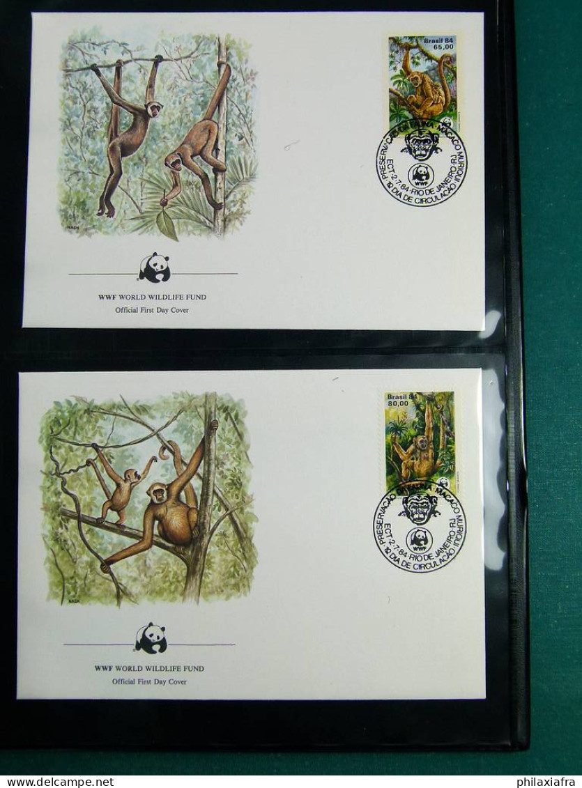 Collection théme WWF timbres neufs** enveloppes Maldives Sri Lanka Brési